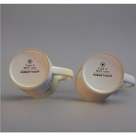 Set of 2 Human Touch TREAT IT WITH LOVE Mug Valentine Long Distance Romance Mugs - Picture 2 of 6